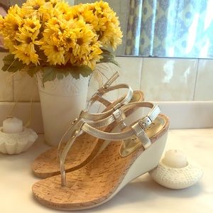Brand New Ralph Lauren Gold Sandals Size 8